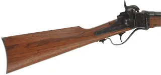 Model 1863 Sharps Carbine,
.50 caliber, 22" barrel,
color case hardened, blued steel, walnut, saddle ring,
used, by Shiloh Sharps ~ Farmingdale, New York